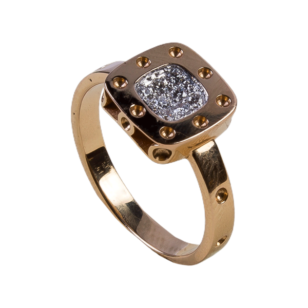 Anillo oro rosa con brillantes  0.12 CTW - Imagen 2