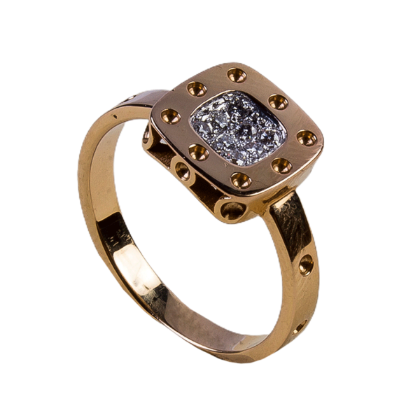 Anillo oro rosa con brillantes  0.12 CTW