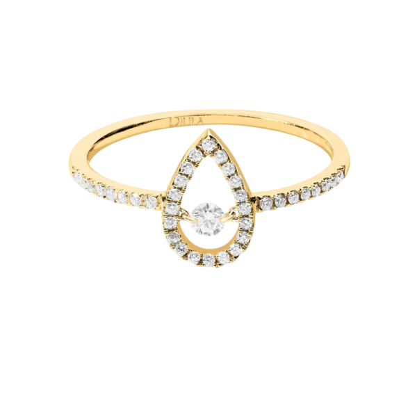 Bague Union Poire Diamant