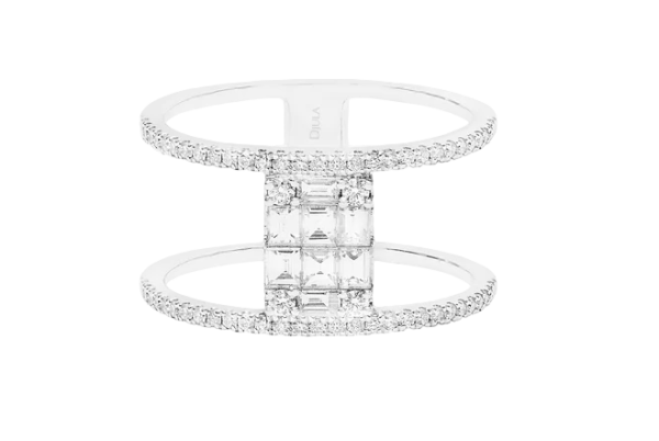 Bague Carrée Éclat en or  et Diamant