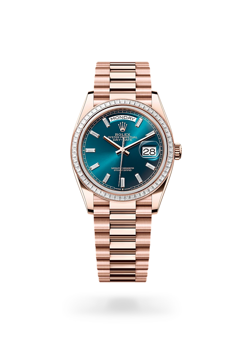 Rolex Day-Date 36 Oro Everose de 18 quilates, M128395TBR-0032 AG JOYERÍA