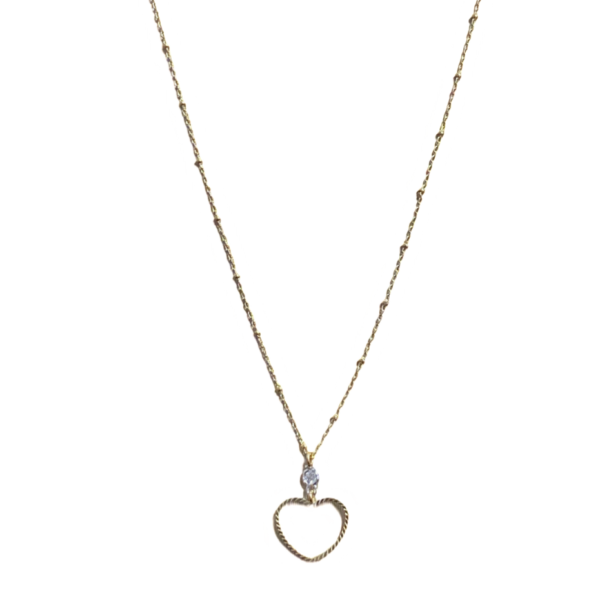Cadena con Corazón y Diamante