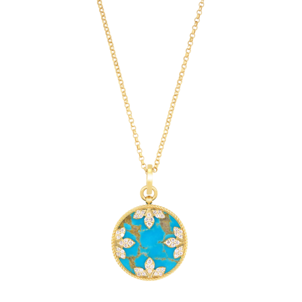 Venetian Medallions with Diamonds and Turquoise