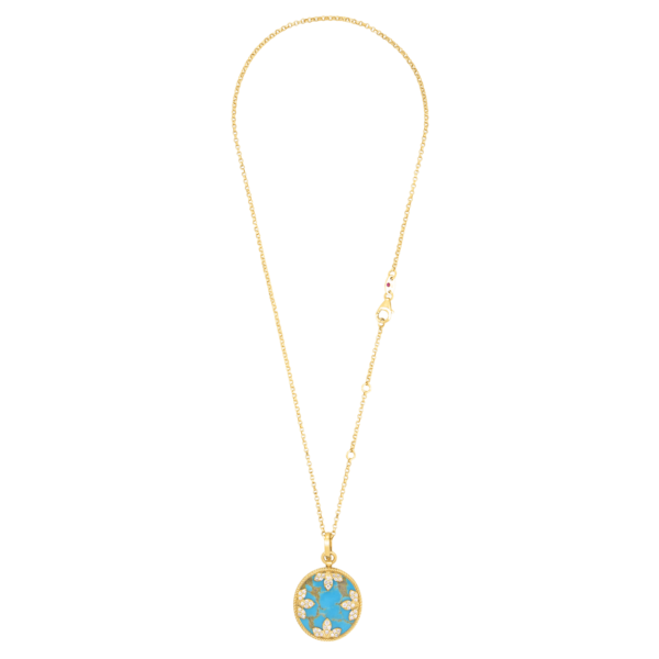 Venetian Medallions with Diamonds and Turquoise - Imagen 2